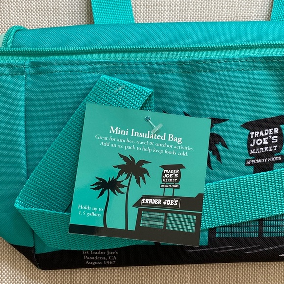 TEAL BNWT Trader Joe’s Mini Insulated Bag - Picture 2 of 4